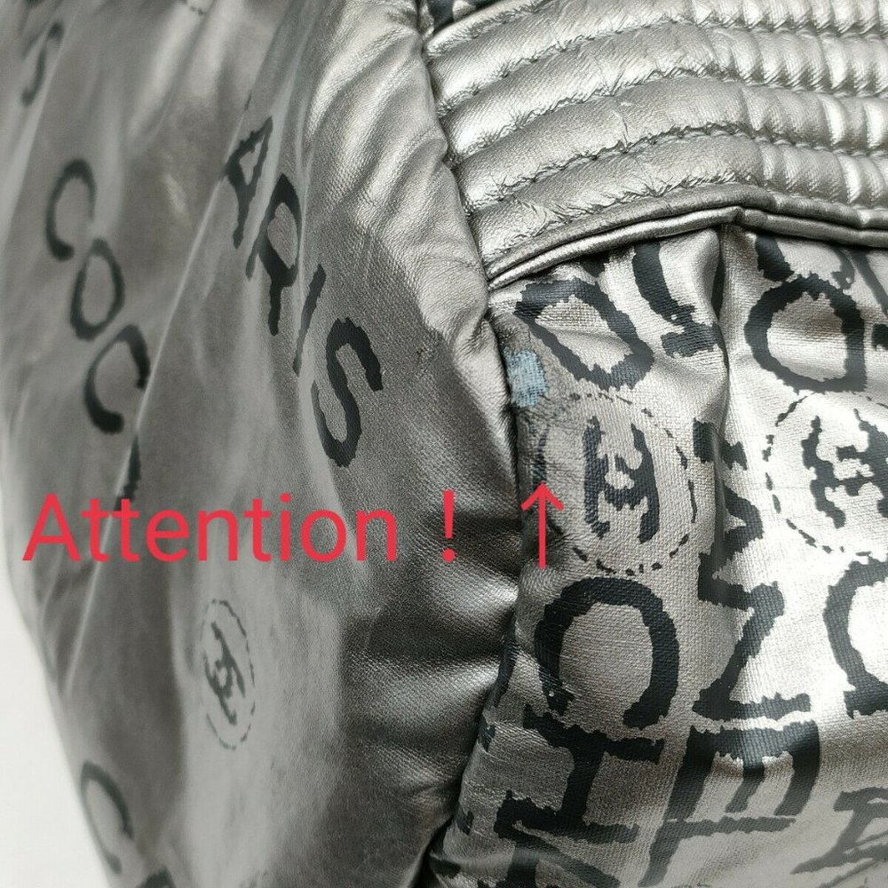 Chanel Hand Bag Silver Nylon - Picture 7 of 9